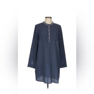 BCBGeneration Navy Polka Dot Long Sleeve Tunic Dress